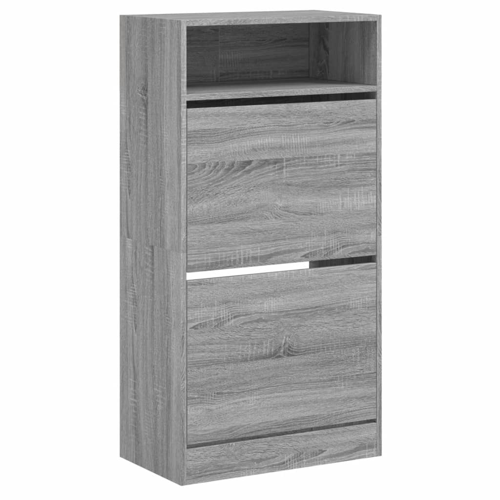 Schuhschrank Grau Sonoma 60x34x116 cm Holzwerkstoff - Pazzar.ch