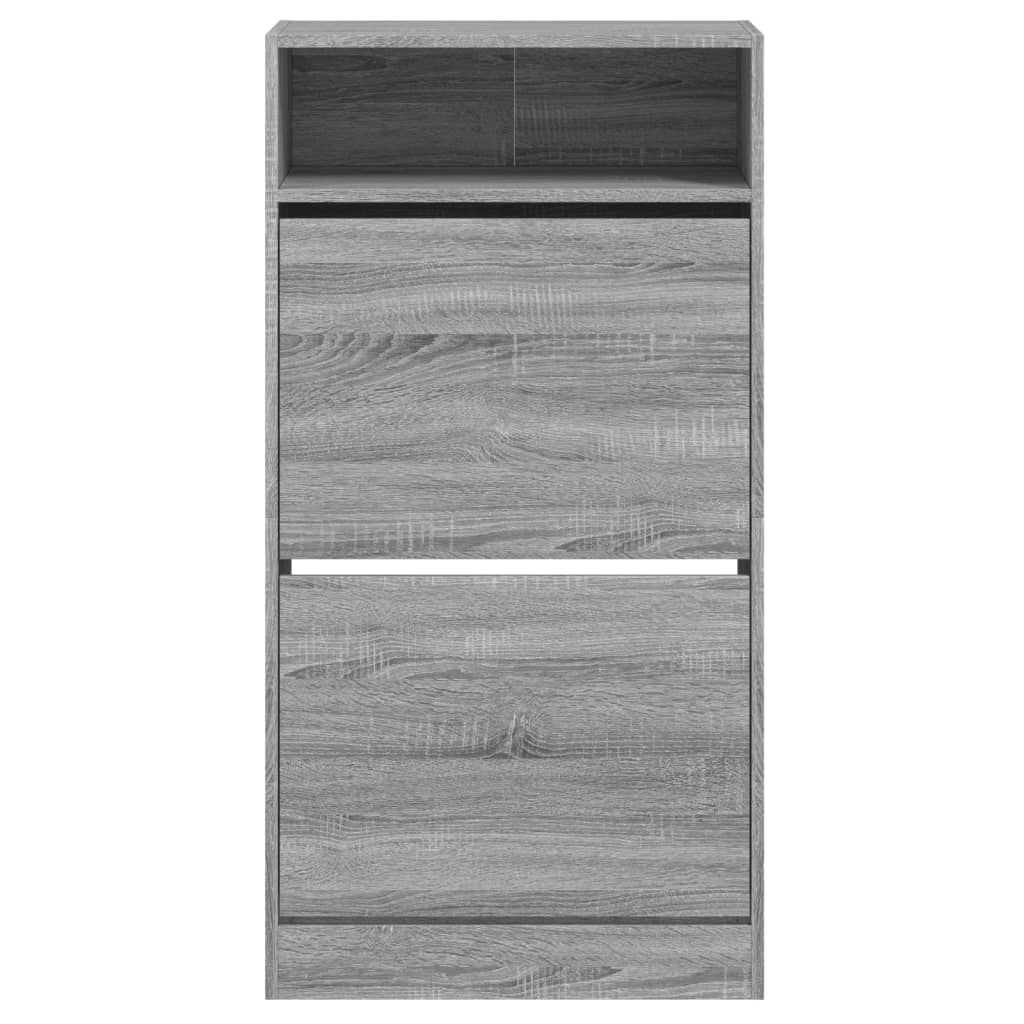Schuhschrank Grau Sonoma 60x34x116 cm Holzwerkstoff - Pazzar.ch