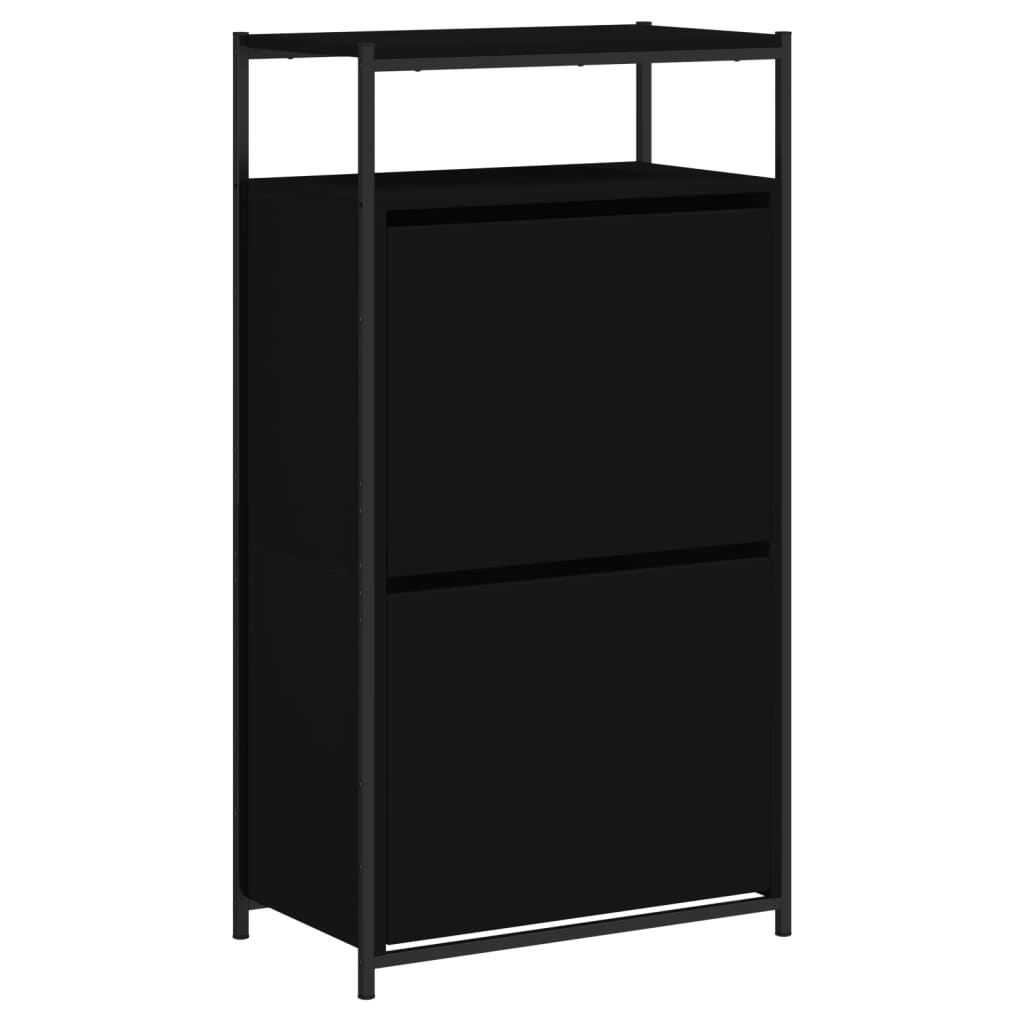 Schuhschrank Schwarz 60x34x112 cm Holzwerkstoff - Pazzar.ch