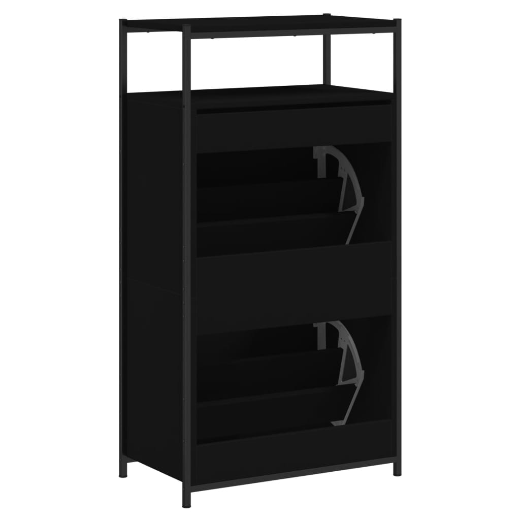 Schuhschrank Schwarz 60x34x112 cm Holzwerkstoff - Pazzar.ch