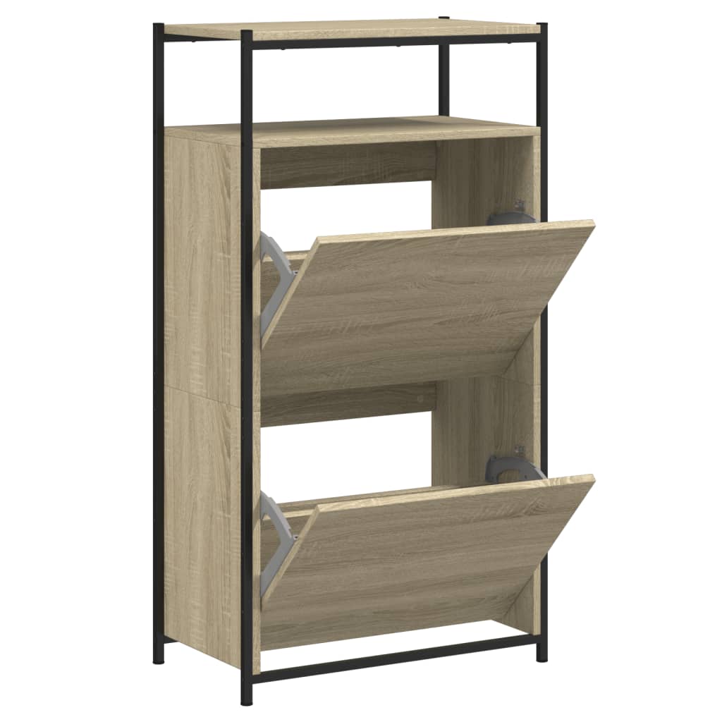 Schuhschrank Sonoma-Eiche 60x34x112 cm Holzwerkstoff - Pazzar.ch