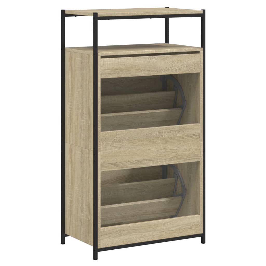 Schuhschrank Sonoma-Eiche 60x34x112 cm Holzwerkstoff - Pazzar.ch