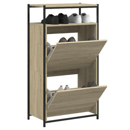 Schuhschrank Sonoma-Eiche 60x34x112 cm Holzwerkstoff - Pazzar.ch