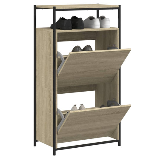 Schuhschrank Sonoma-Eiche 60x34x112 cm Holzwerkstoff - Pazzar.ch