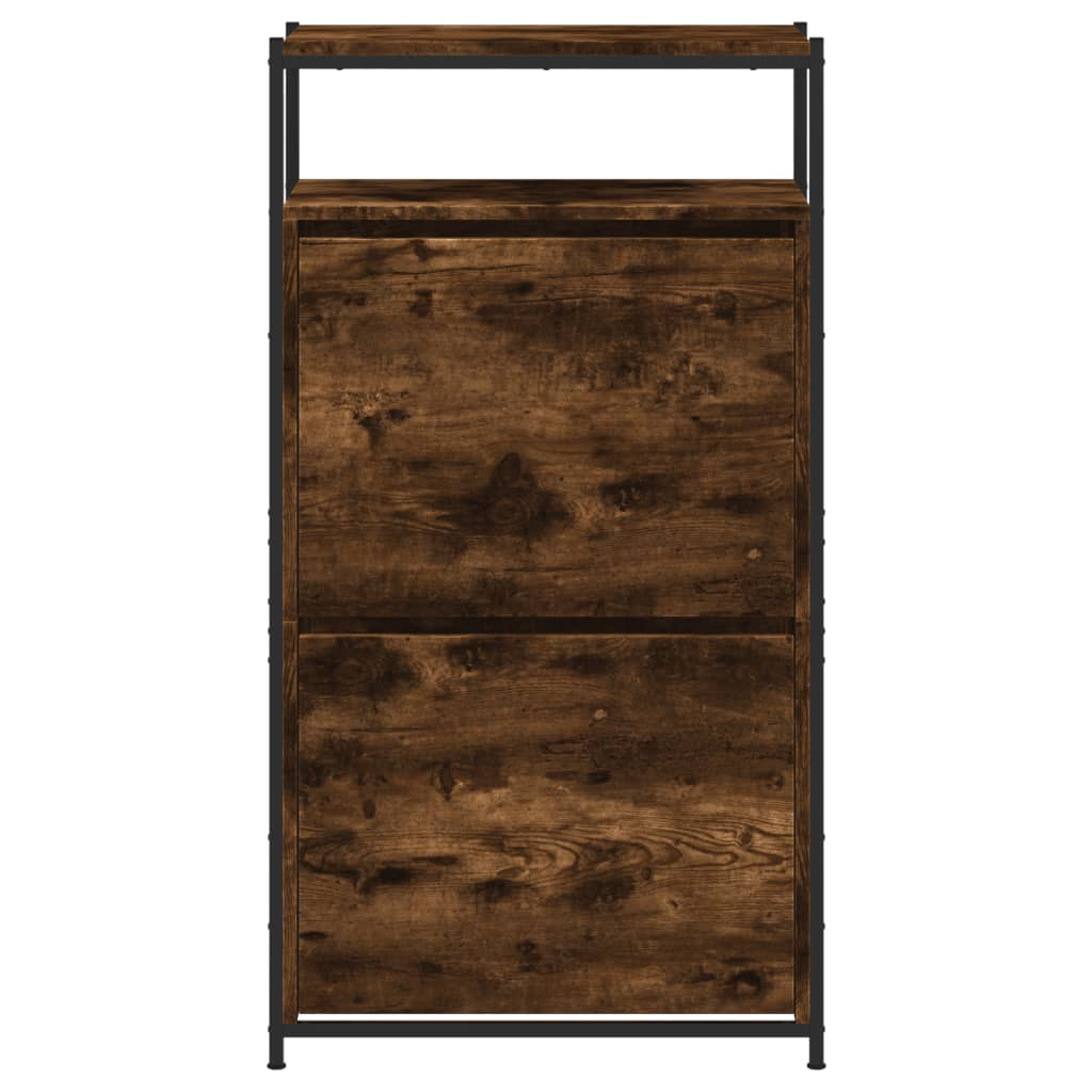 Schuhschrank Räuchereiche 60x34x112 cm Holzwerkstoff - Pazzar.ch