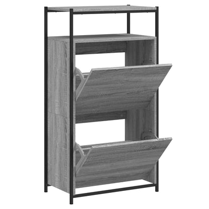 Schuhschrank Grau Sonoma 60x34x112 cm Holzwerkstoff - Pazzar.ch