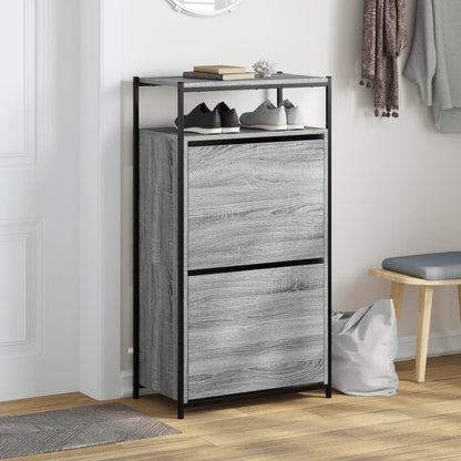 Schuhschrank Grau Sonoma 60x34x112 cm Holzwerkstoff - Pazzar.ch