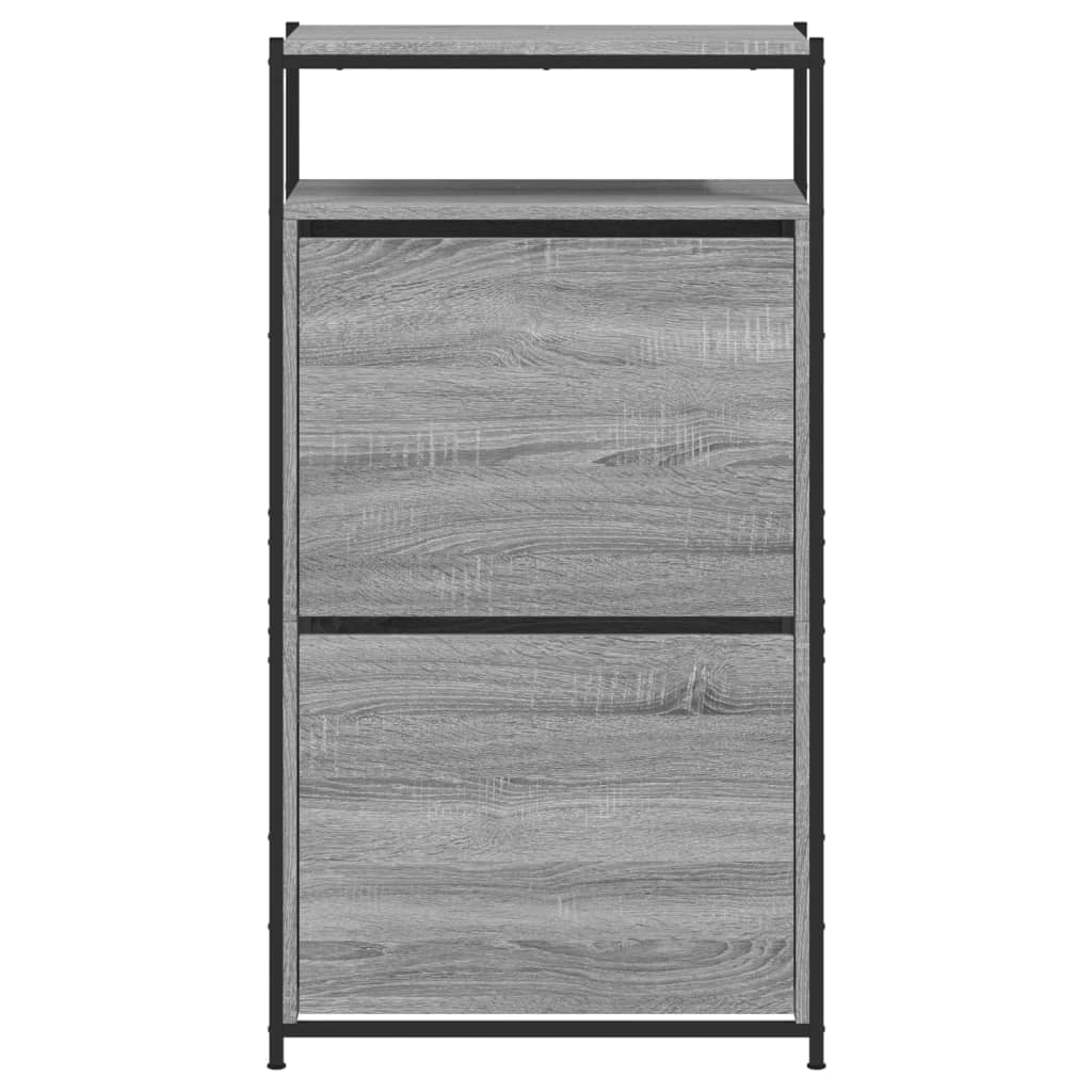 Schuhschrank Grau Sonoma 60x34x112 cm Holzwerkstoff - Pazzar.ch