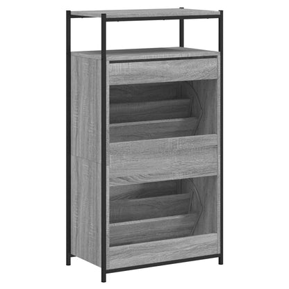 Schuhschrank Grau Sonoma 60x34x112 cm Holzwerkstoff - Pazzar.ch