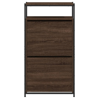 Schuhschrank Braun Eichen-Optik 60x34x112 cm Holzwerkstoff - Pazzar.ch