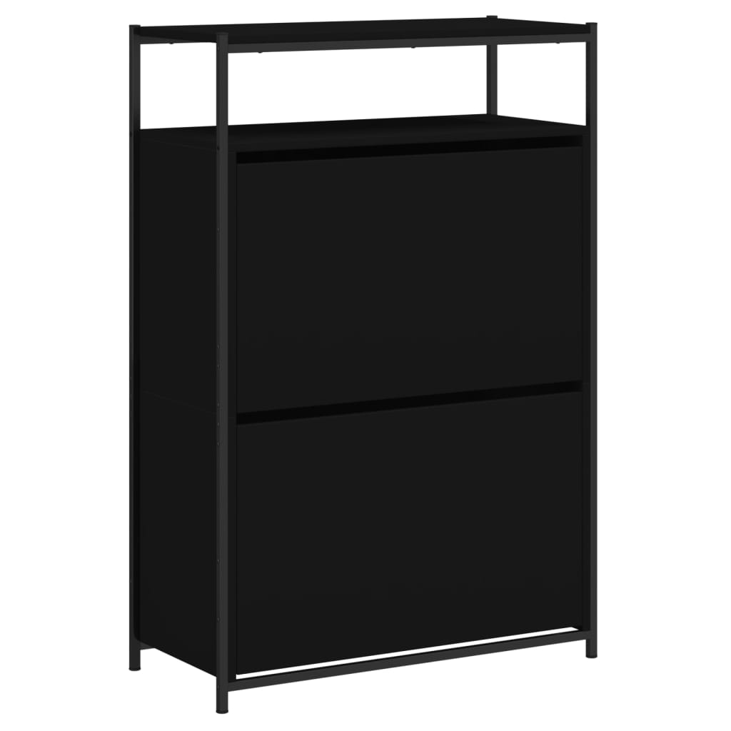 Schuhschrank Schwarz 75x34x112 cm Holzwerkstoff - Pazzar.ch