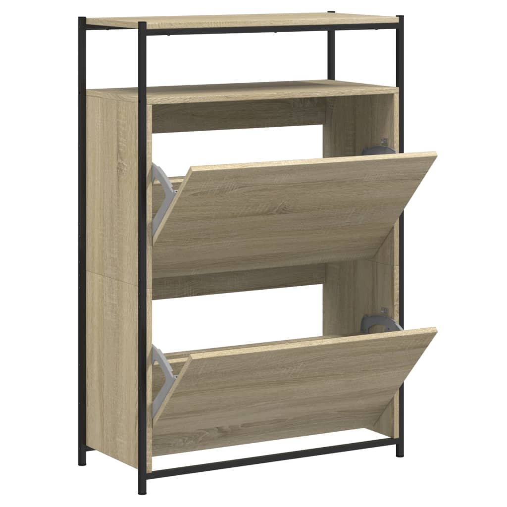 Schuhschrank Sonoma-Eiche 75x34x112 cm Holzwerkstoff - Pazzar.ch