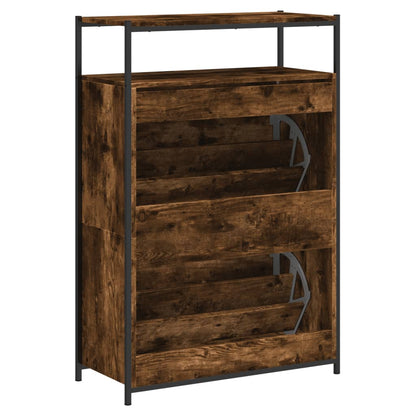 Schuhschrank Räuchereiche 75x34x112 cm Holzwerkstoff - Pazzar.ch