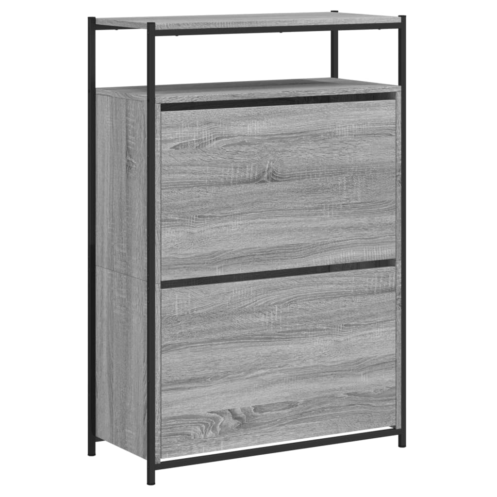 Schuhschrank Grau Sonoma 75x34x112 cm Holzwerkstoff - Pazzar.ch