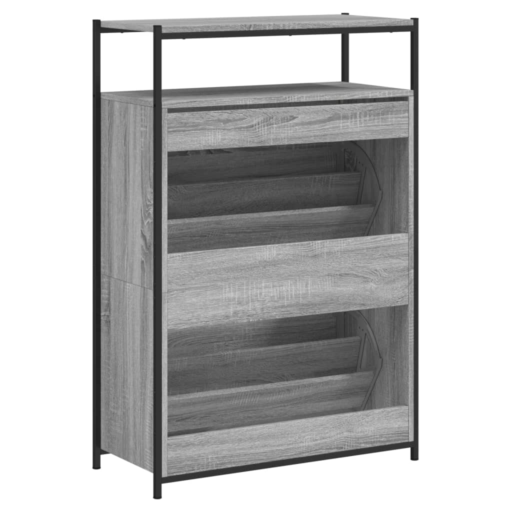 Schuhschrank Grau Sonoma 75x34x112 cm Holzwerkstoff - Pazzar.ch