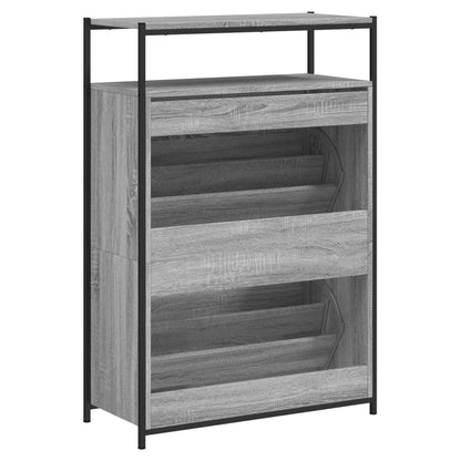 Schuhschrank Grau Sonoma 75x34x112 cm Holzwerkstoff - Pazzar.ch