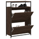 Schuhschrank Braun Eichen-Optik 75x34x112 cm Holzwerkstoff