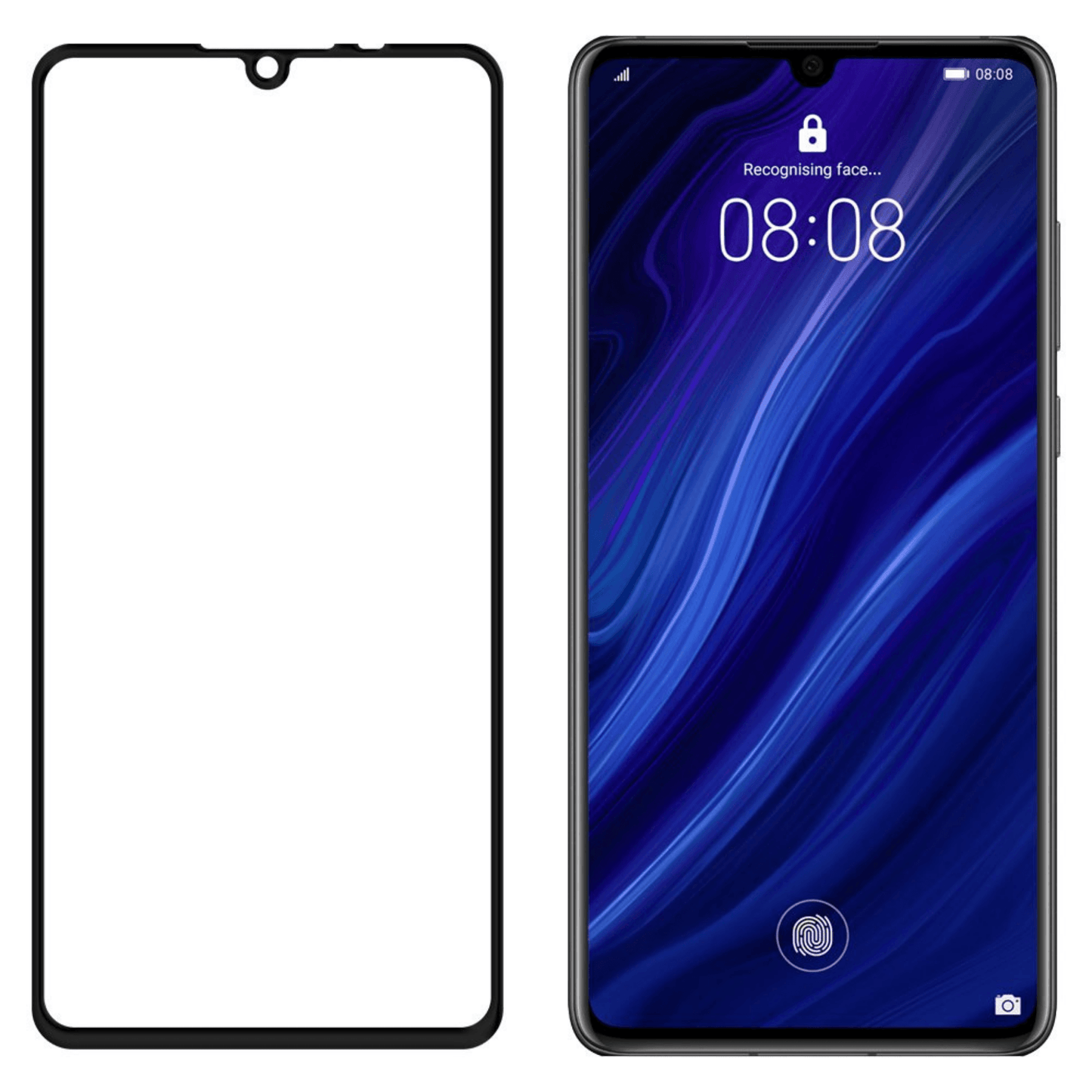 Wozinsky - Samsung Galaxy A50 / Galaxy A30 Full-Screen 3D Vollbild Displayschutzglas Rahmen - Schwarz - Pazzar.ch