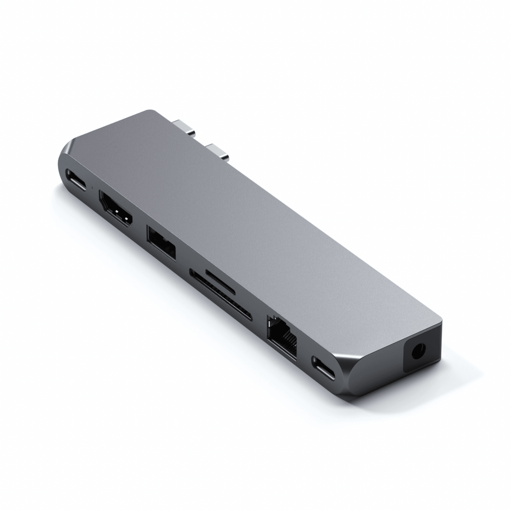 Satechi - Hochwertiger Dual USB-C Multiport Pro Hub Max für MacBook - Space Gray