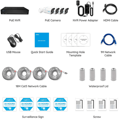 Reolink - 8-Kanal 4K Ultra HD Überwachungskamerasystem RLK8-810B4-A - Pazzar.ch