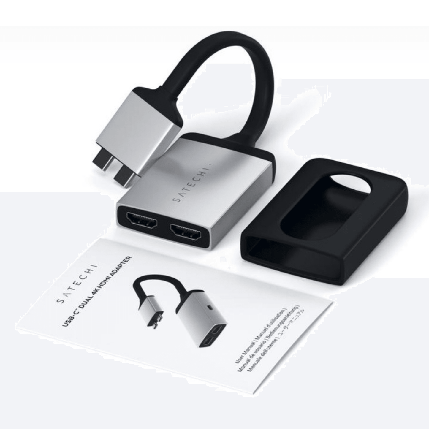 Satechi - Dual USB-C zu Dual HDMI Adapter - Silber - Pazzar.ch