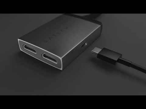 Satechi - Dual USB-C zu Dual HDMI Adapter - Silber